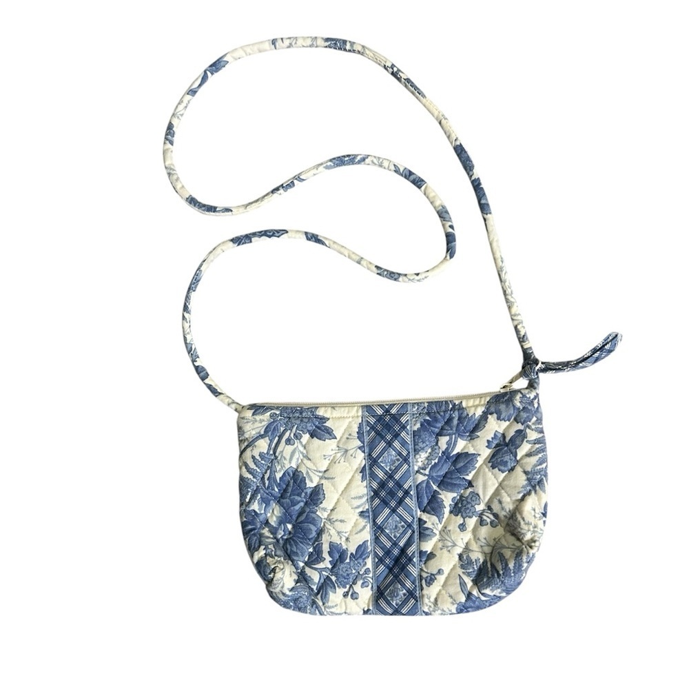 VINTAGE 2000’s Vera Bradley Small Blue Toile Patchwork Crossbody Purse